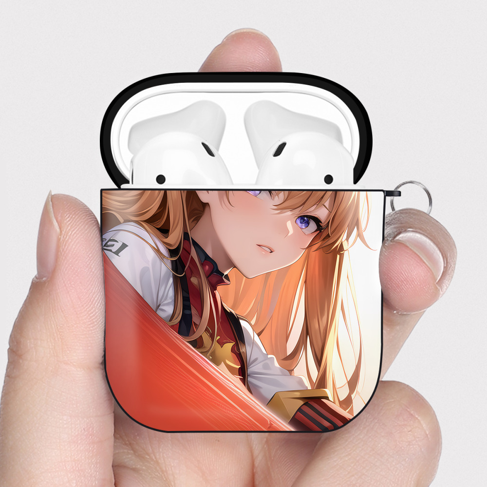 （画像用） EVA 新世紀エヴァンゲリオン AirPods 第2世代保護ケース ハードシェル ブラック 耐衝撃・防指紋・カラビナ付き