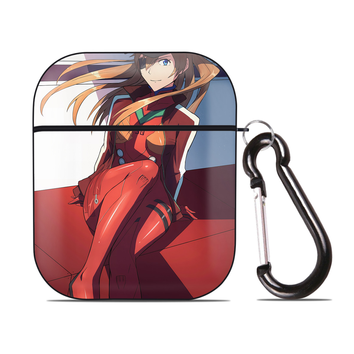 （画像用） EVA 新世紀エヴァンゲリオン AirPods 第2世代保護ケース ハードシェル ブラック 耐衝撃・防指紋・カラビナ付き
