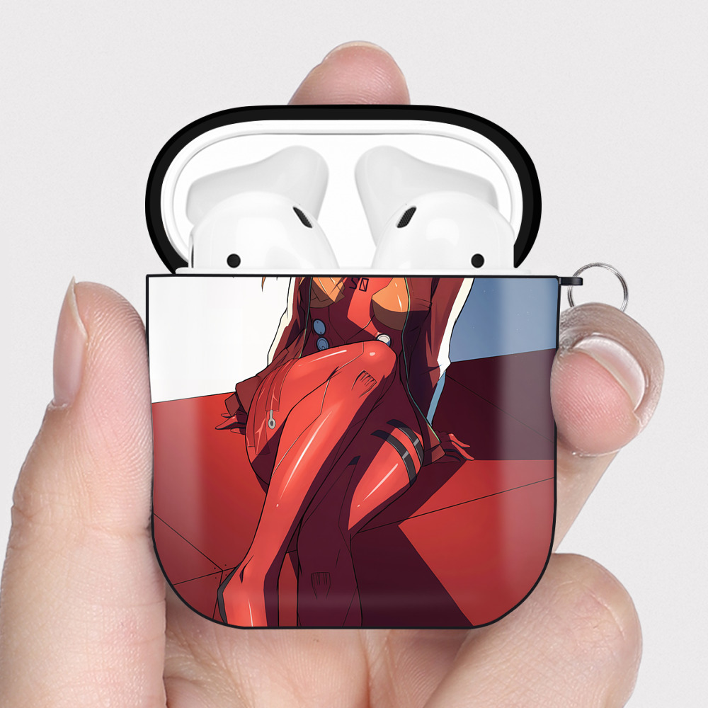 （画像用） EVA 新世紀エヴァンゲリオン AirPods 第2世代保護ケース ハードシェル ブラック 耐衝撃・防指紋・カラビナ付き