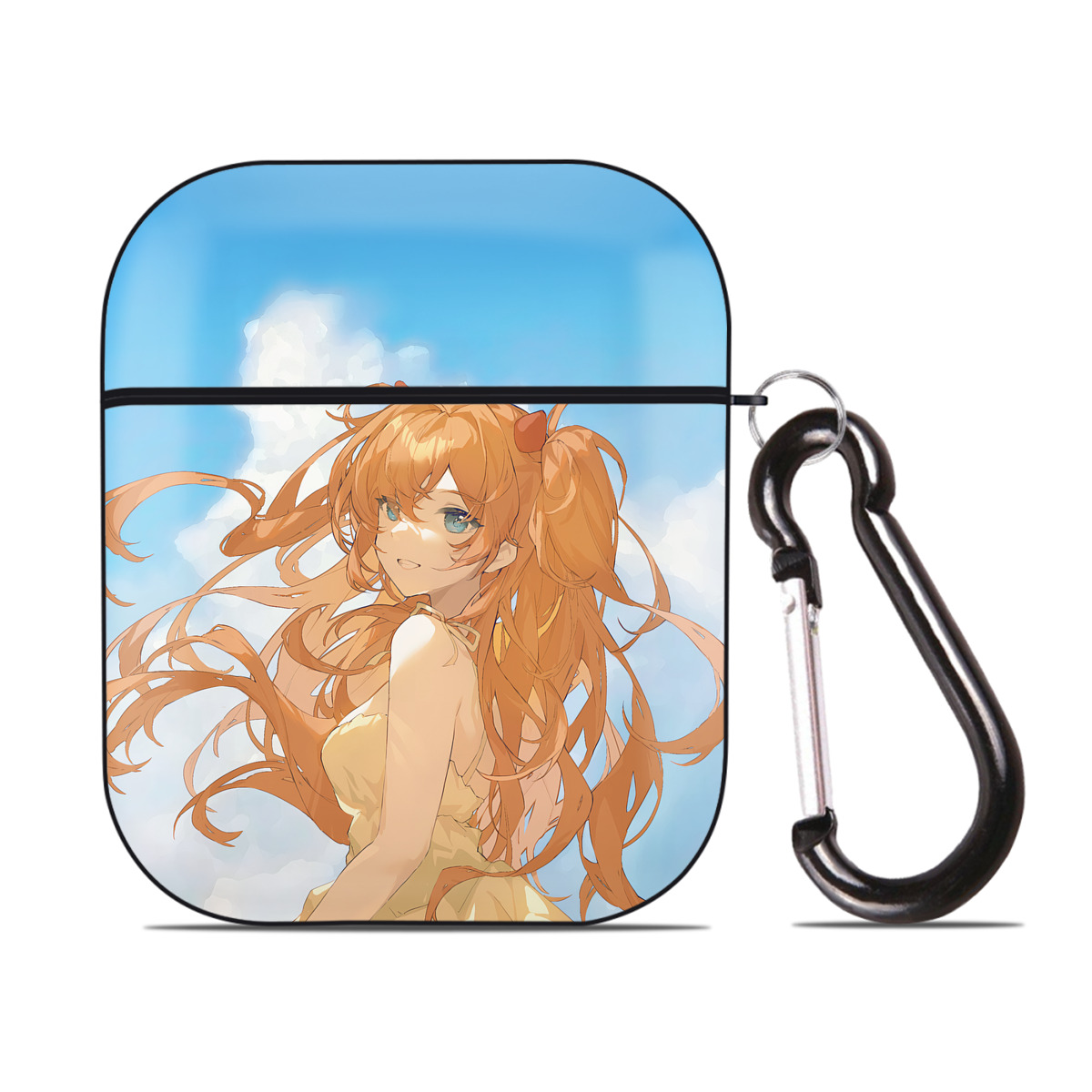 （画像用） EVA 新世紀エヴァンゲリオン AirPods 第2世代保護ケース ハードシェル ブラック 耐衝撃・防指紋・カラビナ付き