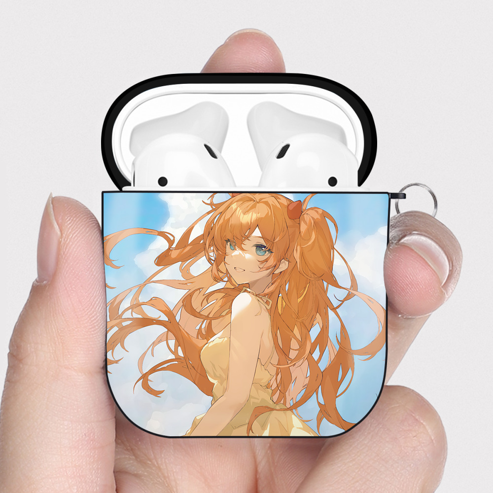 （画像用） EVA 新世紀エヴァンゲリオン AirPods 第2世代保護ケース ハードシェル ブラック 耐衝撃・防指紋・カラビナ付き