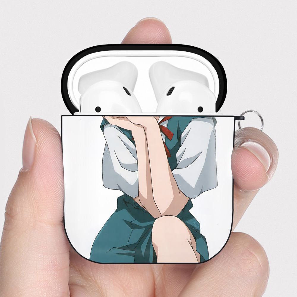（画像用） EVA 新世紀エヴァンゲリオン AirPods 第2世代保護ケース ハードシェル ブラック 耐衝撃・防指紋・カラビナ付き