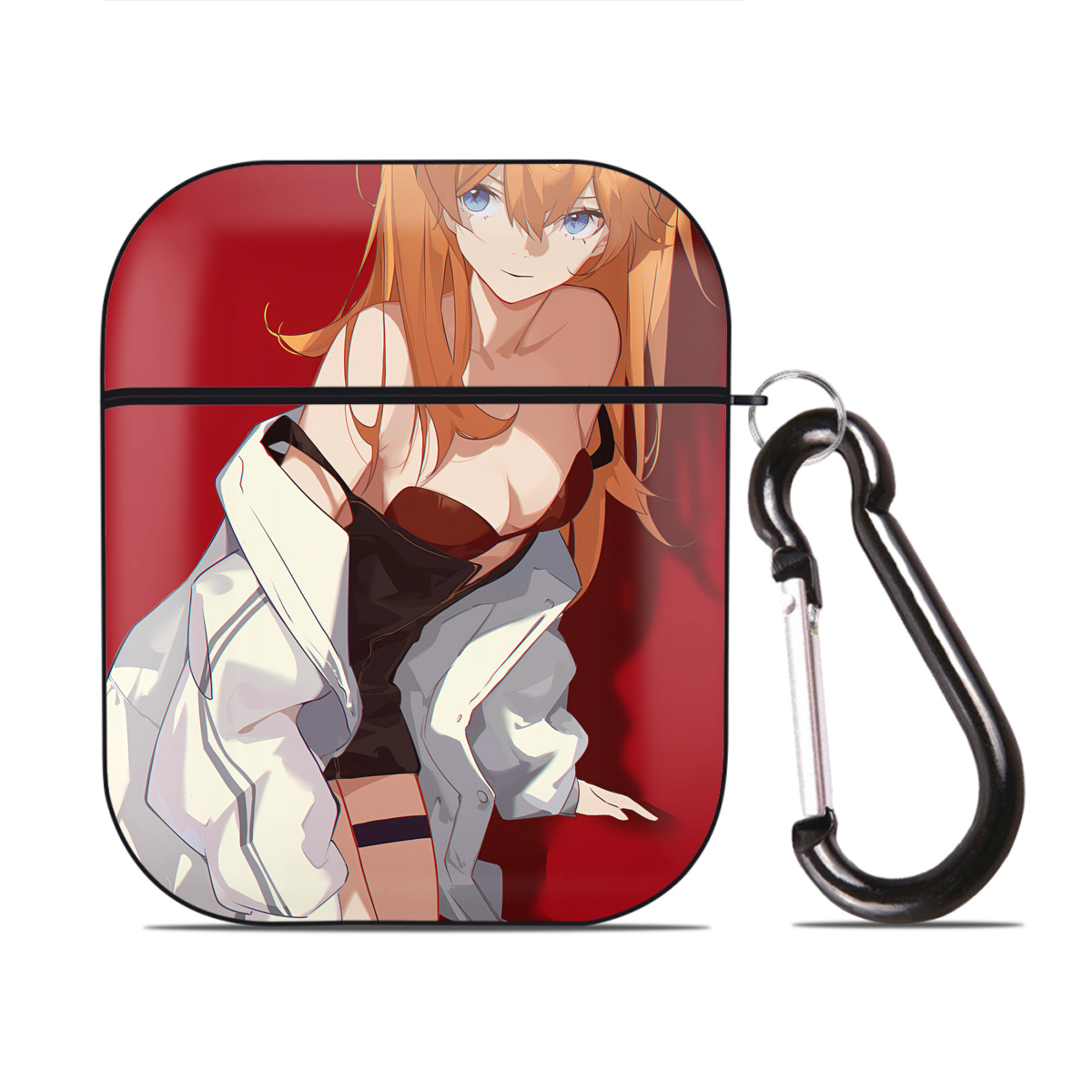 （画像用） EVA 新世紀エヴァンゲリオン AirPods 第2世代保護ケース ハードシェル ブラック 耐衝撃・防指紋・カラビナ付き