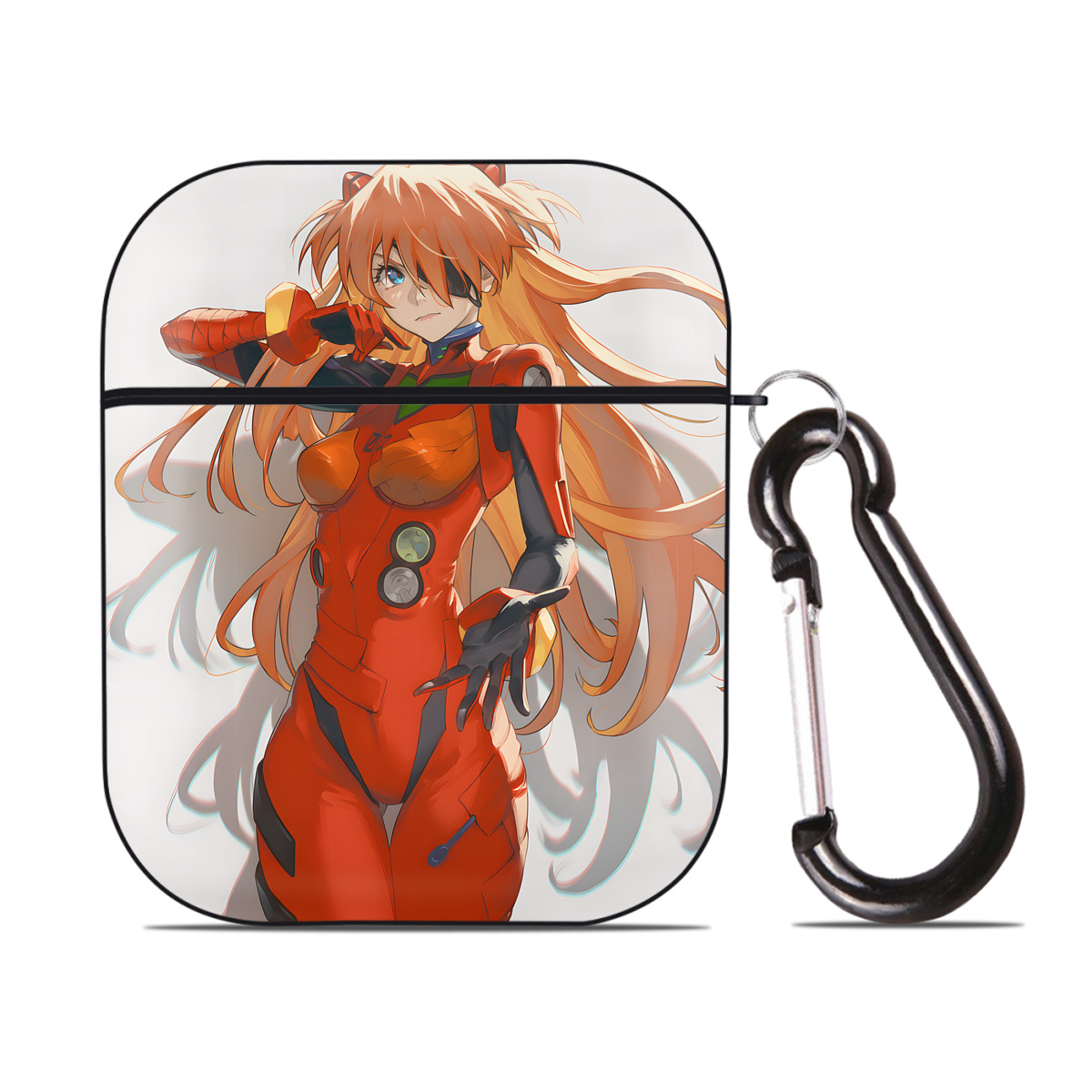 （画像用） EVA 新世紀エヴァンゲリオン AirPods 第2世代保護ケース ハードシェル ブラック 耐衝撃・防指紋・カラビナ付き