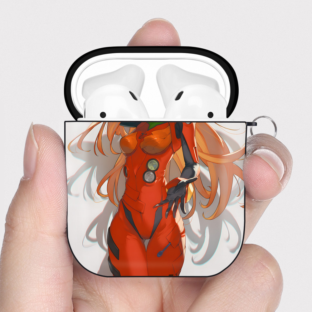 （画像用） EVA 新世紀エヴァンゲリオン AirPods 第2世代保護ケース ハードシェル ブラック 耐衝撃・防指紋・カラビナ付き