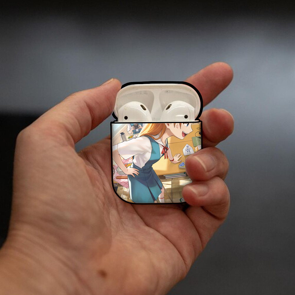 EVA 新世紀エヴァンゲリオン AirPods 第2世代保護ケース ハードシェル ブラック 耐衝撃・防指紋・カラビナ付き