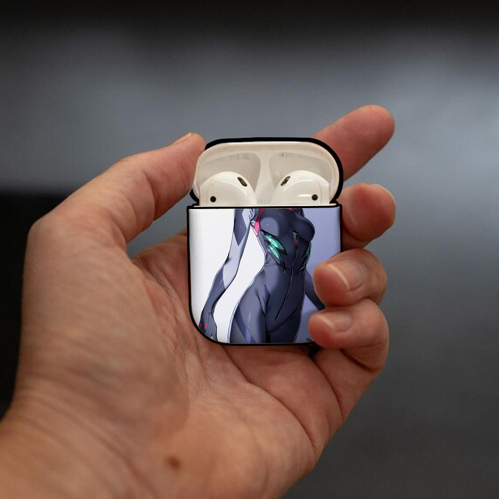 EVA 新世紀エヴァンゲリオン AirPods 第2世代保護ケース ハードシェル ブラック 耐衝撃・防指紋・カラビナ付き