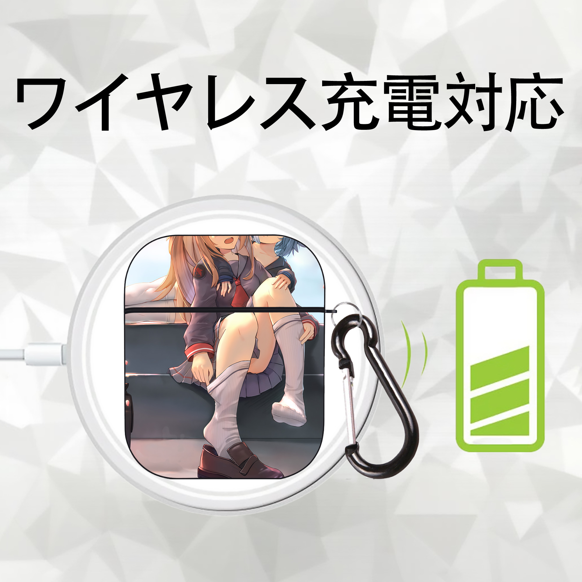 EVA 新世紀エヴァンゲリオン AirPods 第2世代保護ケース ハードシェル ブラック 耐衝撃・防指紋・カラビナ付き