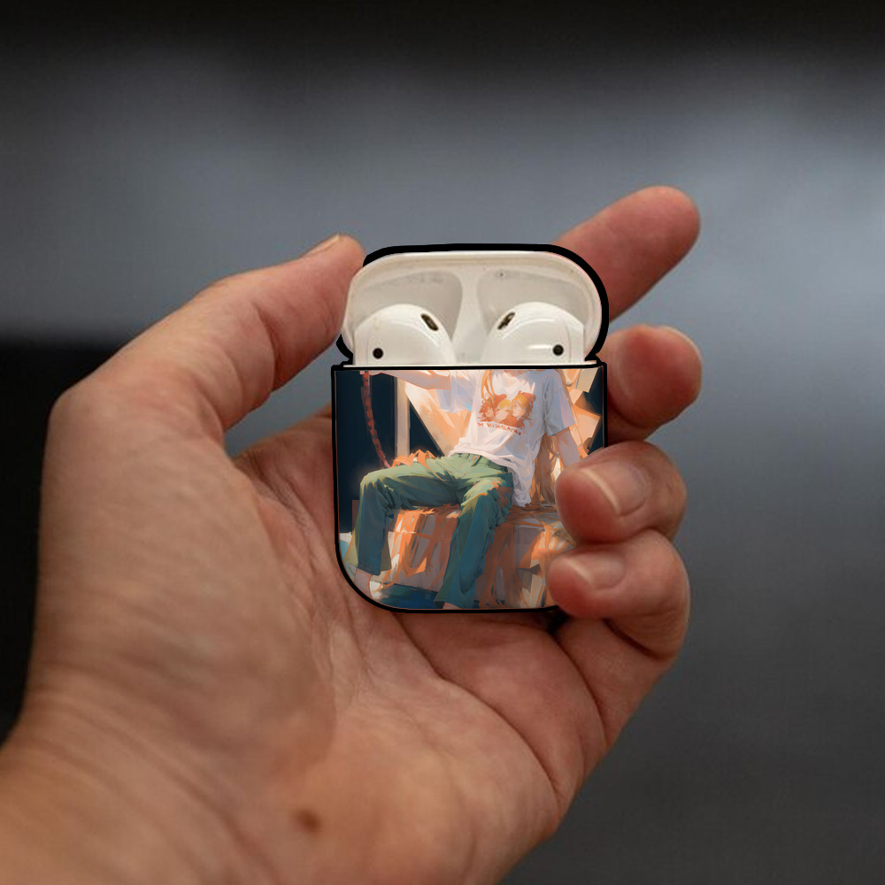 EVA 新世紀エヴァンゲリオン AirPods 第2世代保護ケース ハードシェル ブラック 耐衝撃・防指紋・カラビナ付き