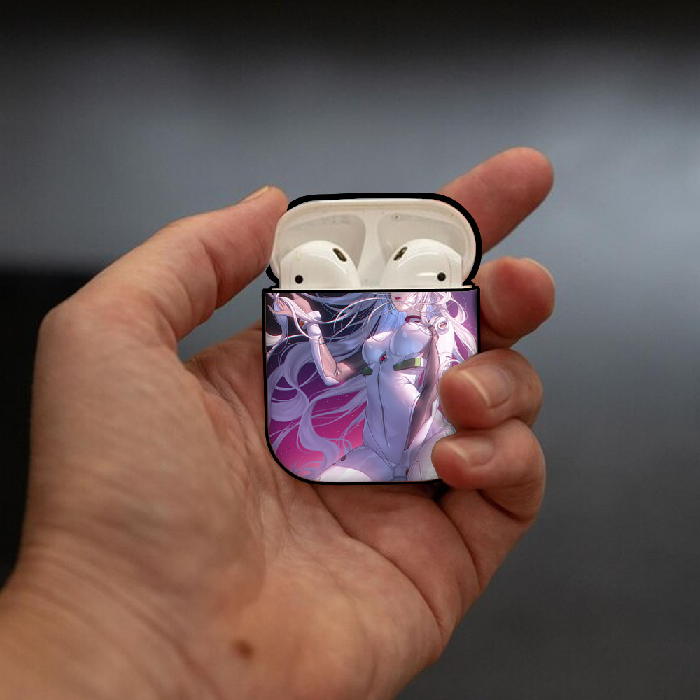 EVA 新世紀エヴァンゲリオン AirPods 第2世代保護ケース ハードシェル ブラック 耐衝撃・防指紋・カラビナ付き
