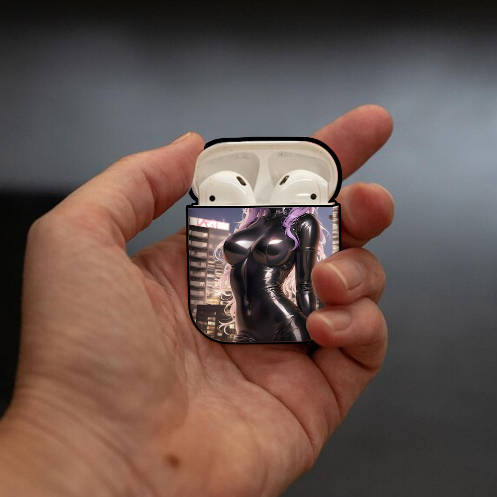 EVA 新世紀エヴァンゲリオン AirPods 第2世代保護ケース ハードシェル ブラック 耐衝撃・防指紋・カラビナ付き