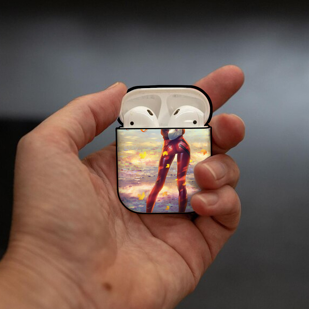 EVA 新世紀エヴァンゲリオン AirPods 第2世代保護ケース ハードシェル ブラック 耐衝撃・防指紋・カラビナ付き