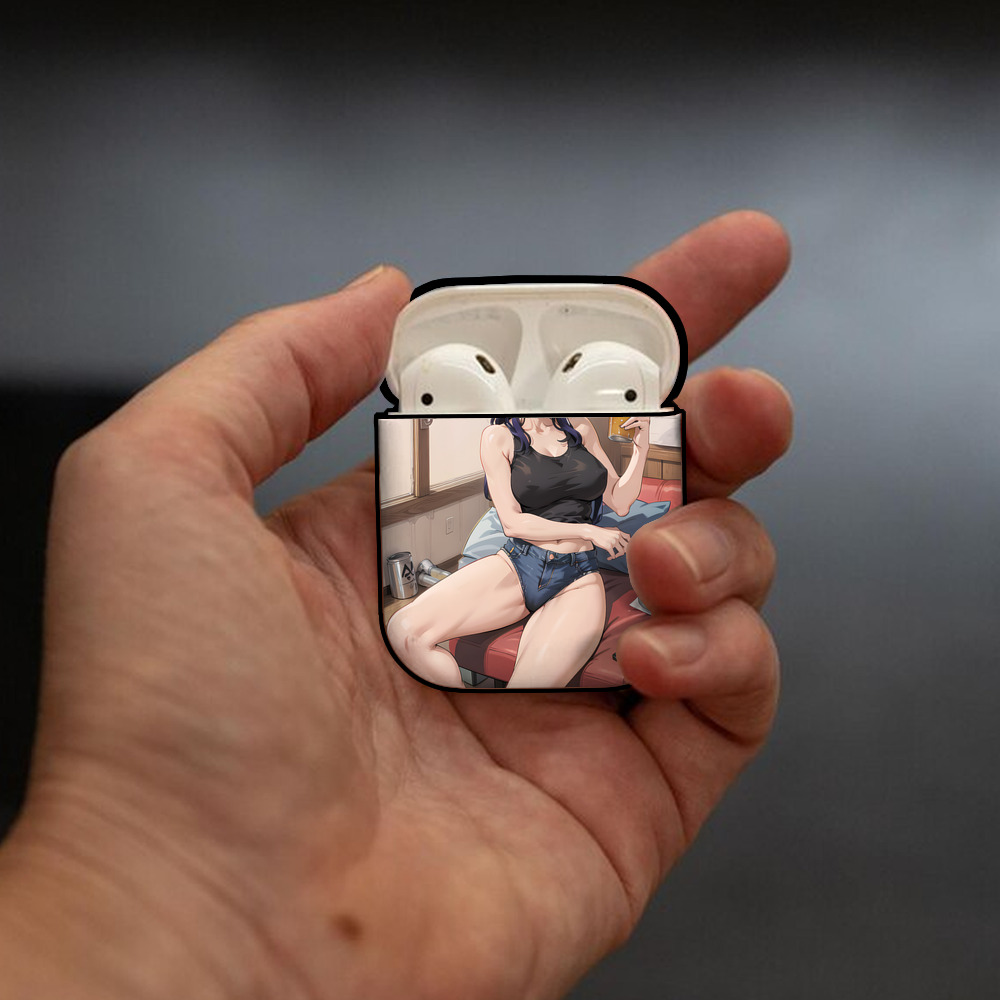 EVA 新世紀エヴァンゲリオン AirPods 第2世代保護ケース ハードシェル ブラック 耐衝撃・防指紋・カラビナ付き