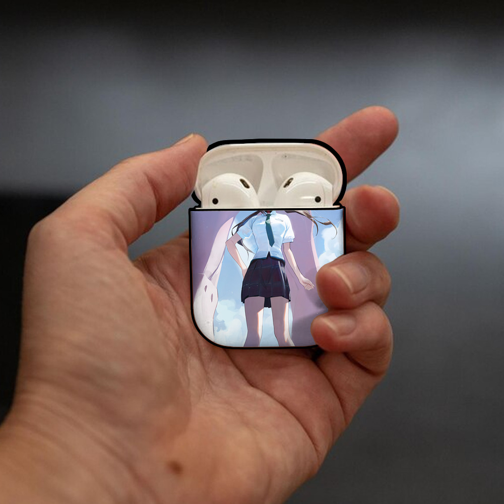 EVA 新世紀エヴァンゲリオン AirPods 第2世代保護ケース ハードシェル ブラック 耐衝撃・防指紋・カラビナ付き