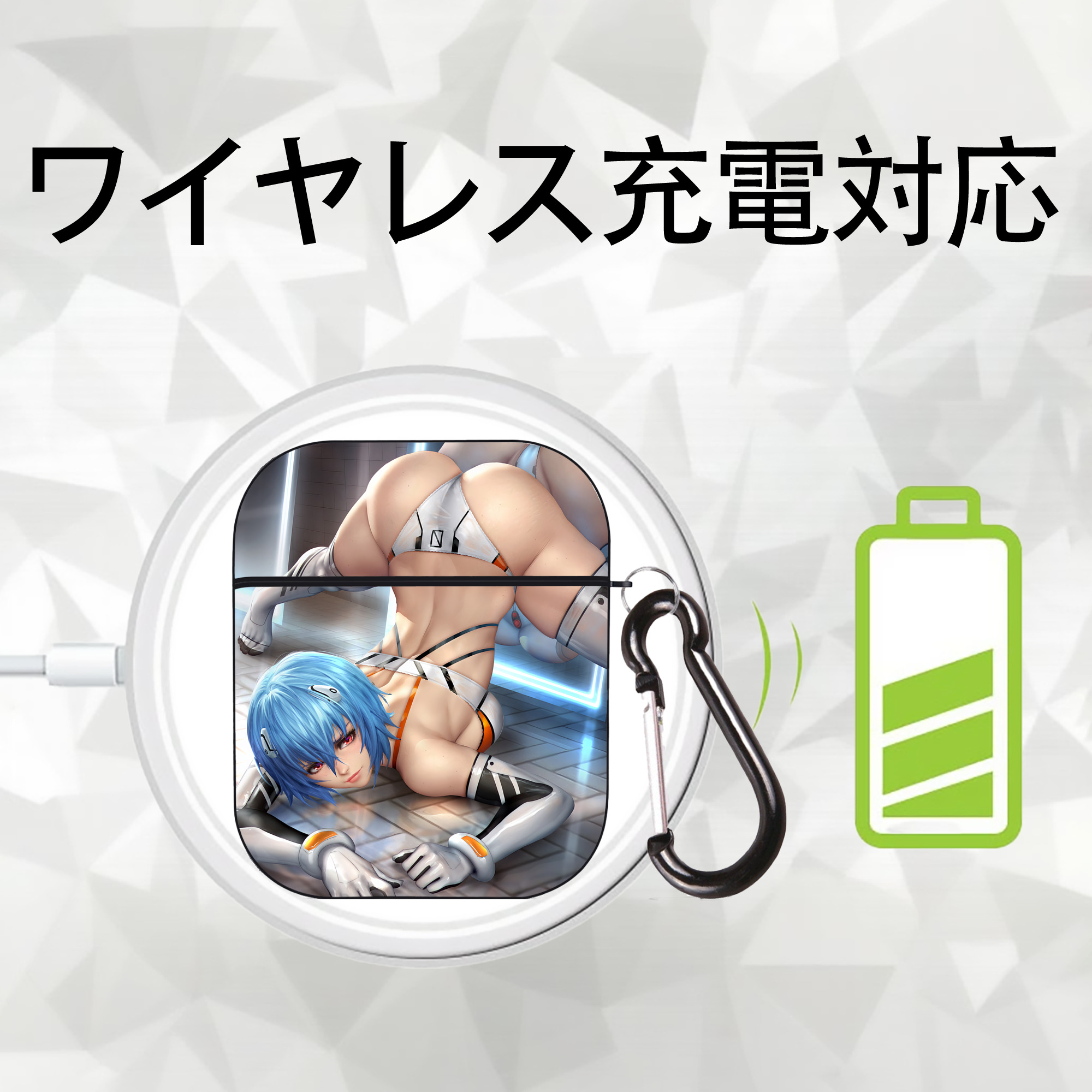 EVA 新世紀エヴァンゲリオン AirPods 第2世代保護ケース ハードシェル ブラック 耐衝撃・防指紋・カラビナ付き