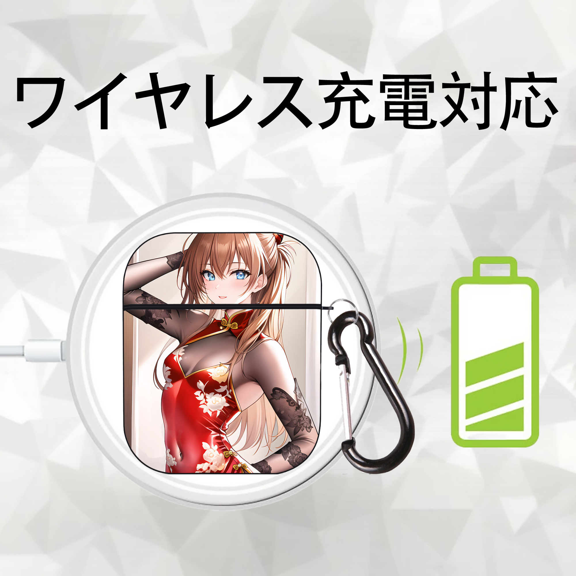 EVA 新世紀エヴァンゲリオン AirPods 第2世代保護ケース ハードシェル ブラック 耐衝撃・防指紋・カラビナ付き