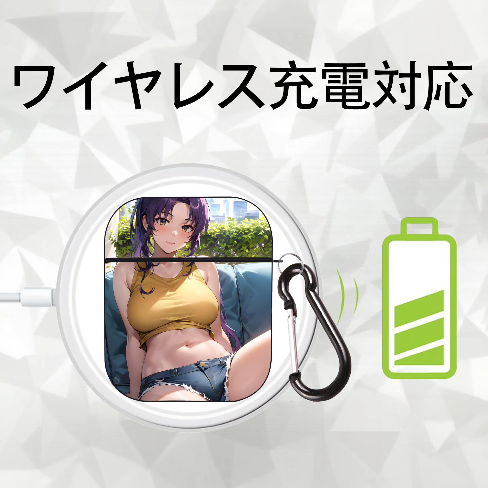EVA 新世紀エヴァンゲリオン AirPods 第2世代保護ケース ハードシェル ブラック 耐衝撃・防指紋・カラビナ付き
