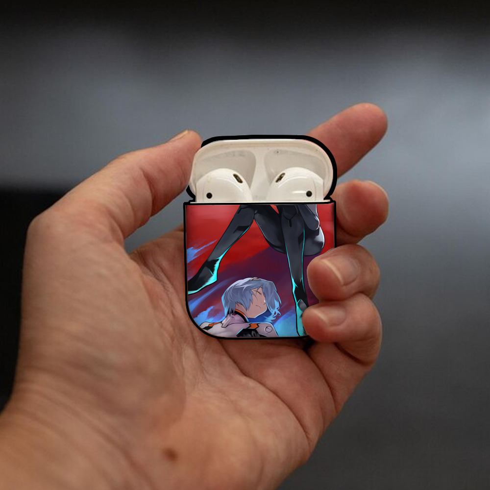 EVA 新世紀エヴァンゲリオン AirPods 第2世代保護ケース ハードシェル ブラック 耐衝撃・防指紋・カラビナ付き