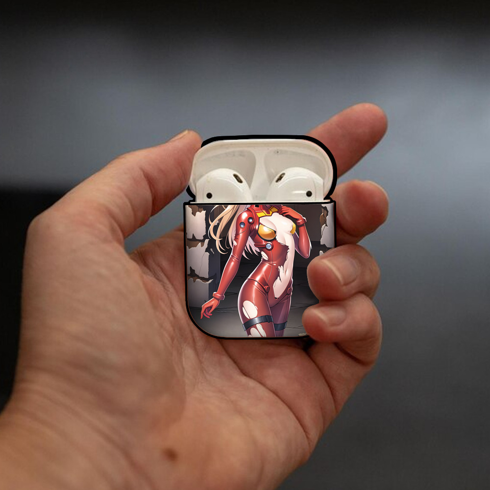 EVA 新世紀エヴァンゲリオン AirPods 第2世代保護ケース ハードシェル ブラック 耐衝撃・防指紋・カラビナ付き