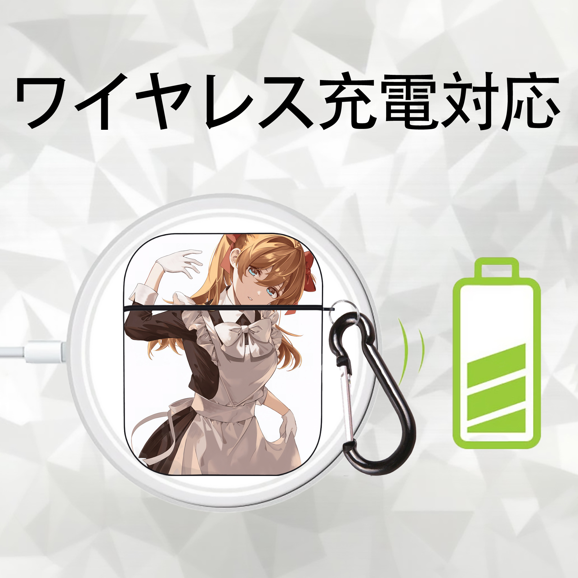 EVA 新世紀エヴァンゲリオン AirPods 第2世代保護ケース ハードシェル ブラック 耐衝撃・防指紋・カラビナ付き