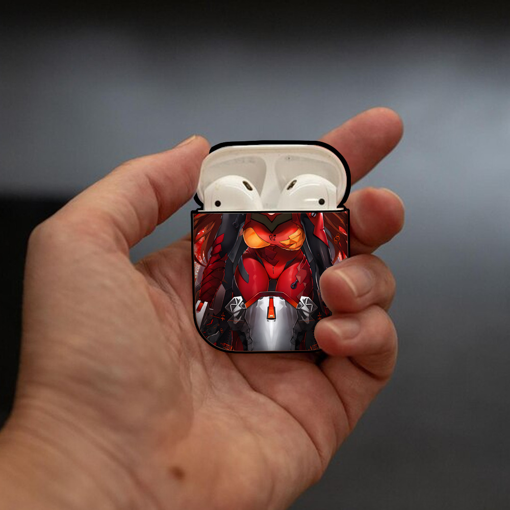 EVA 新世紀エヴァンゲリオン AirPods 第2世代保護ケース ハードシェル ブラック 耐衝撃・防指紋・カラビナ付き