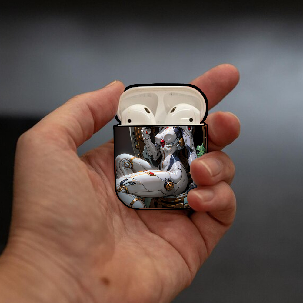 EVA 新世紀エヴァンゲリオン AirPods 第2世代保護ケース ハードシェル ブラック 耐衝撃・防指紋・カラビナ付き