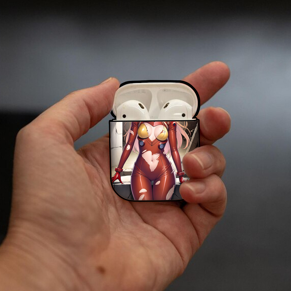 EVA 新世紀エヴァンゲリオン AirPods 第2世代保護ケース ハードシェル ブラック 耐衝撃・防指紋・カラビナ付き