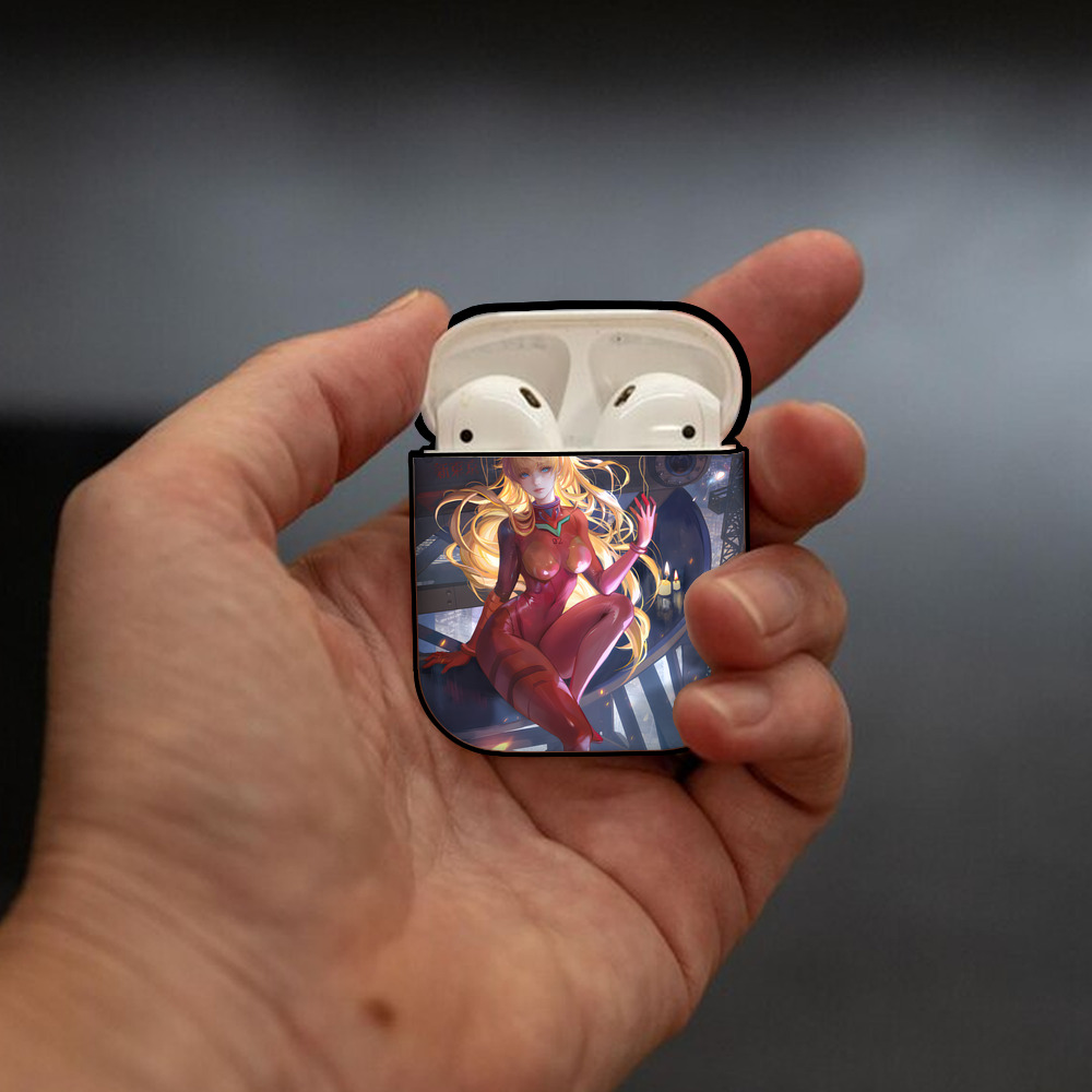 EVA 新世紀エヴァンゲリオン AirPods 第2世代保護ケース ハードシェル ブラック 耐衝撃・防指紋・カラビナ付き