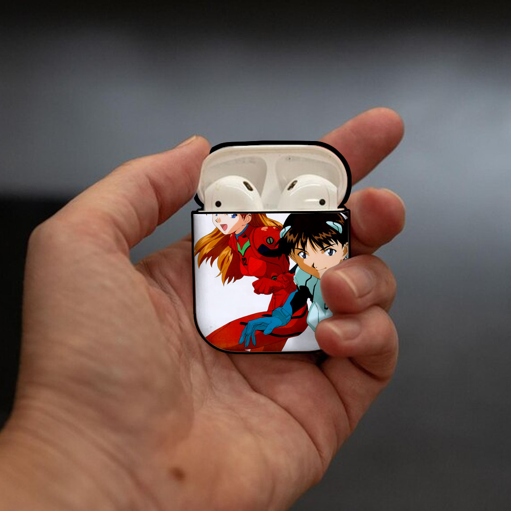 EVA 新世紀エヴァンゲリオン AirPods 第2世代保護ケース ハードシェル ブラック 耐衝撃・防指紋・カラビナ付き