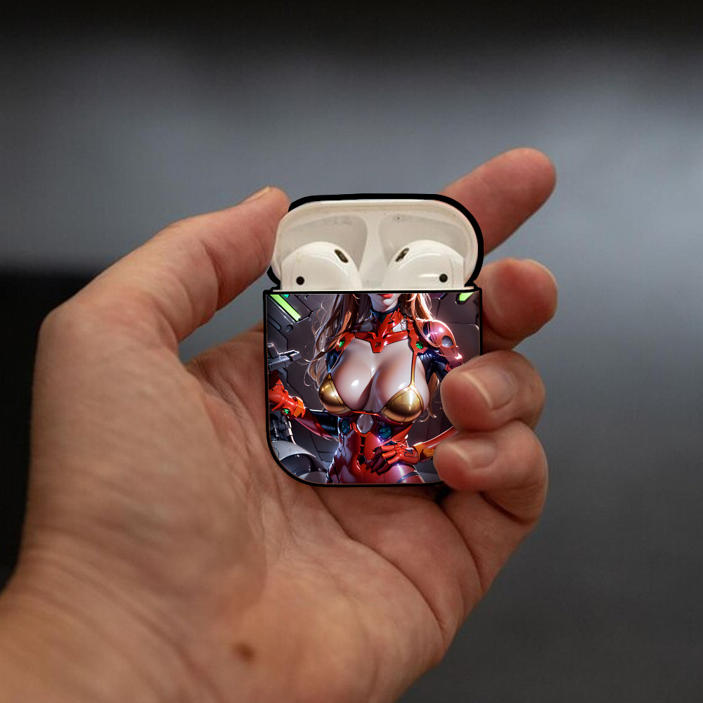 EVA 新世紀エヴァンゲリオン AirPods 第2世代保護ケース ハードシェル ブラック 耐衝撃・防指紋・カラビナ付き
