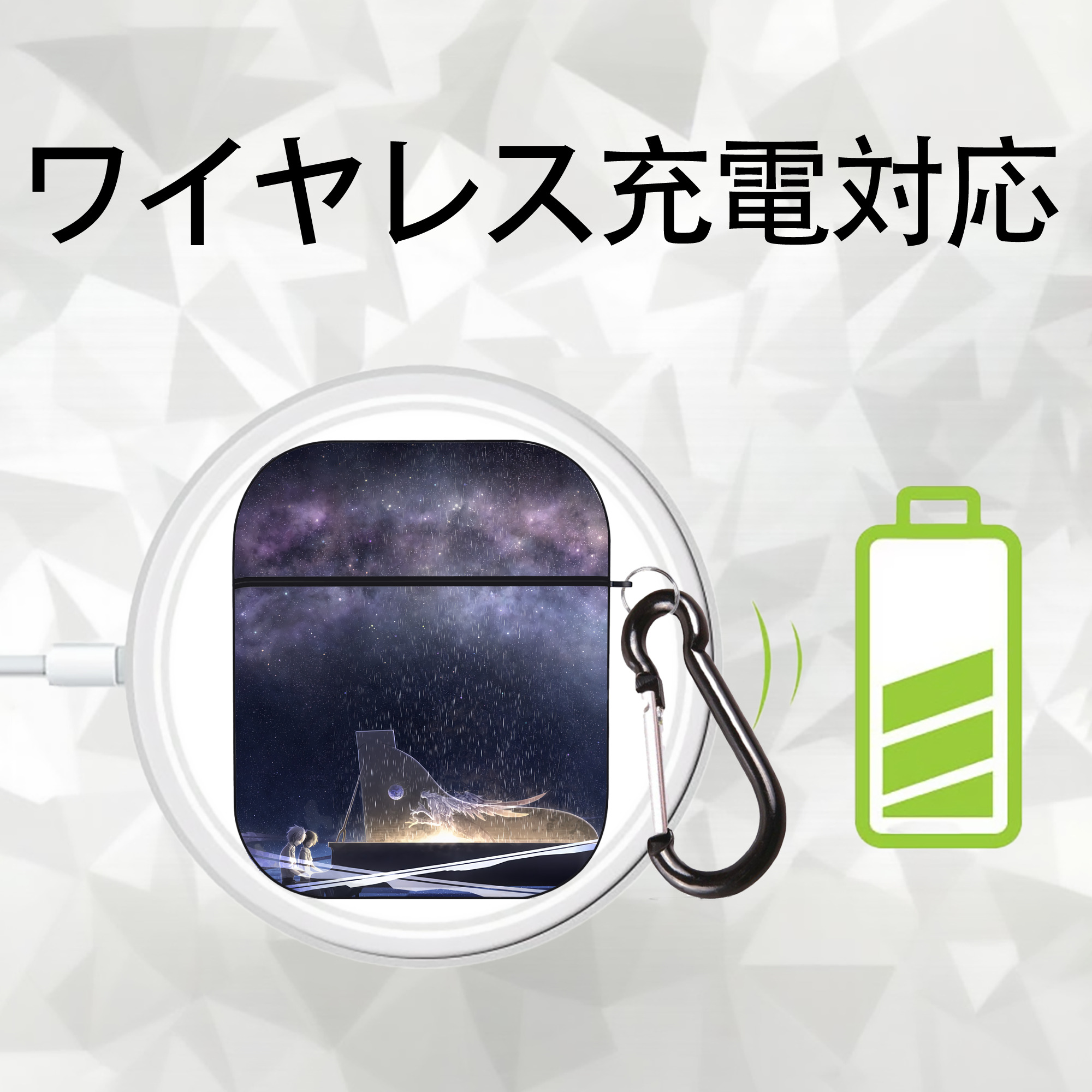 EVA 新世紀エヴァンゲリオン AirPods 第2世代保護ケース ハードシェル ブラック 耐衝撃・防指紋・カラビナ付き