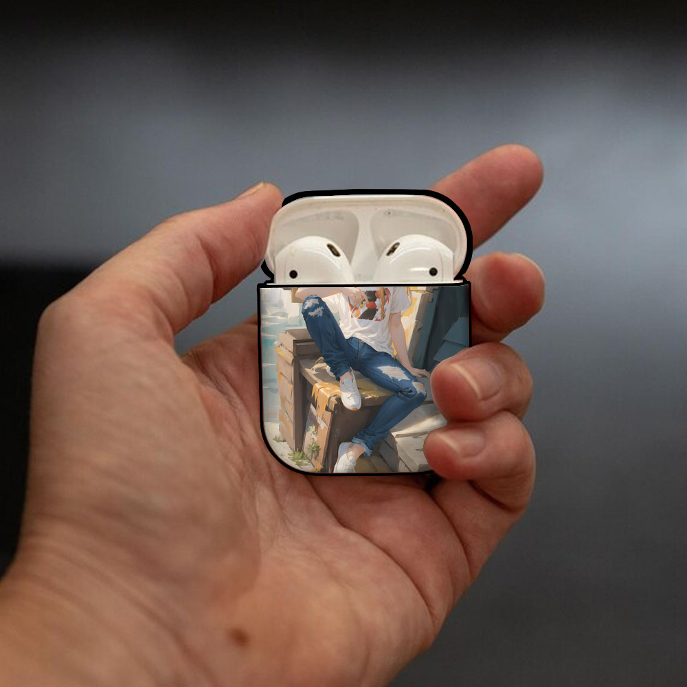 EVA 新世紀エヴァンゲリオン AirPods 第2世代保護ケース ハードシェル ブラック 耐衝撃・防指紋・カラビナ付き
