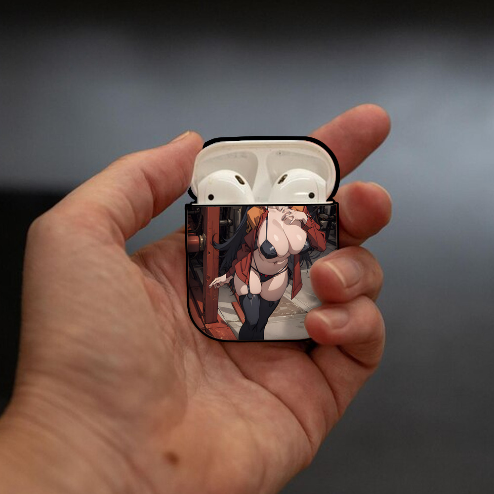 EVA 新世紀エヴァンゲリオン AirPods 第2世代保護ケース ハードシェル ブラック 耐衝撃・防指紋・カラビナ付き