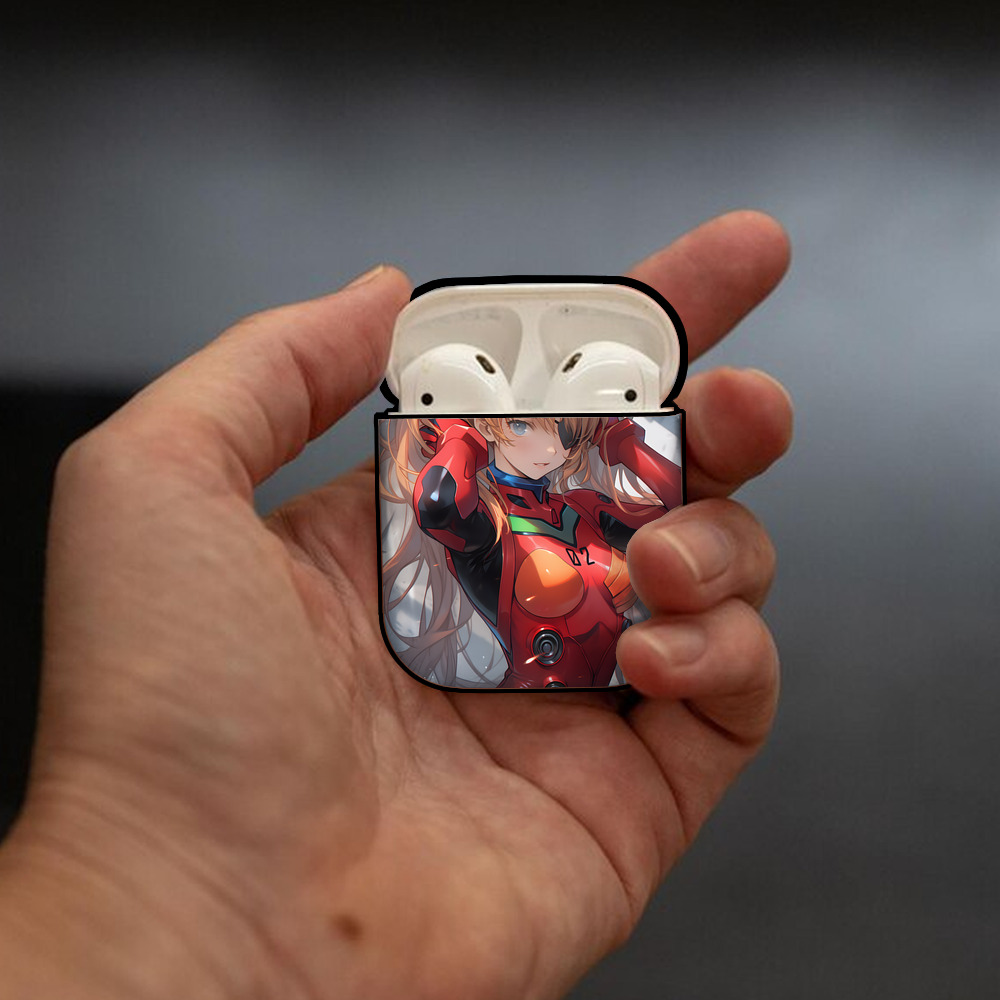 EVA 新世紀エヴァンゲリオン AirPods 第2世代保護ケース ハードシェル ブラック 耐衝撃・防指紋・カラビナ付き
