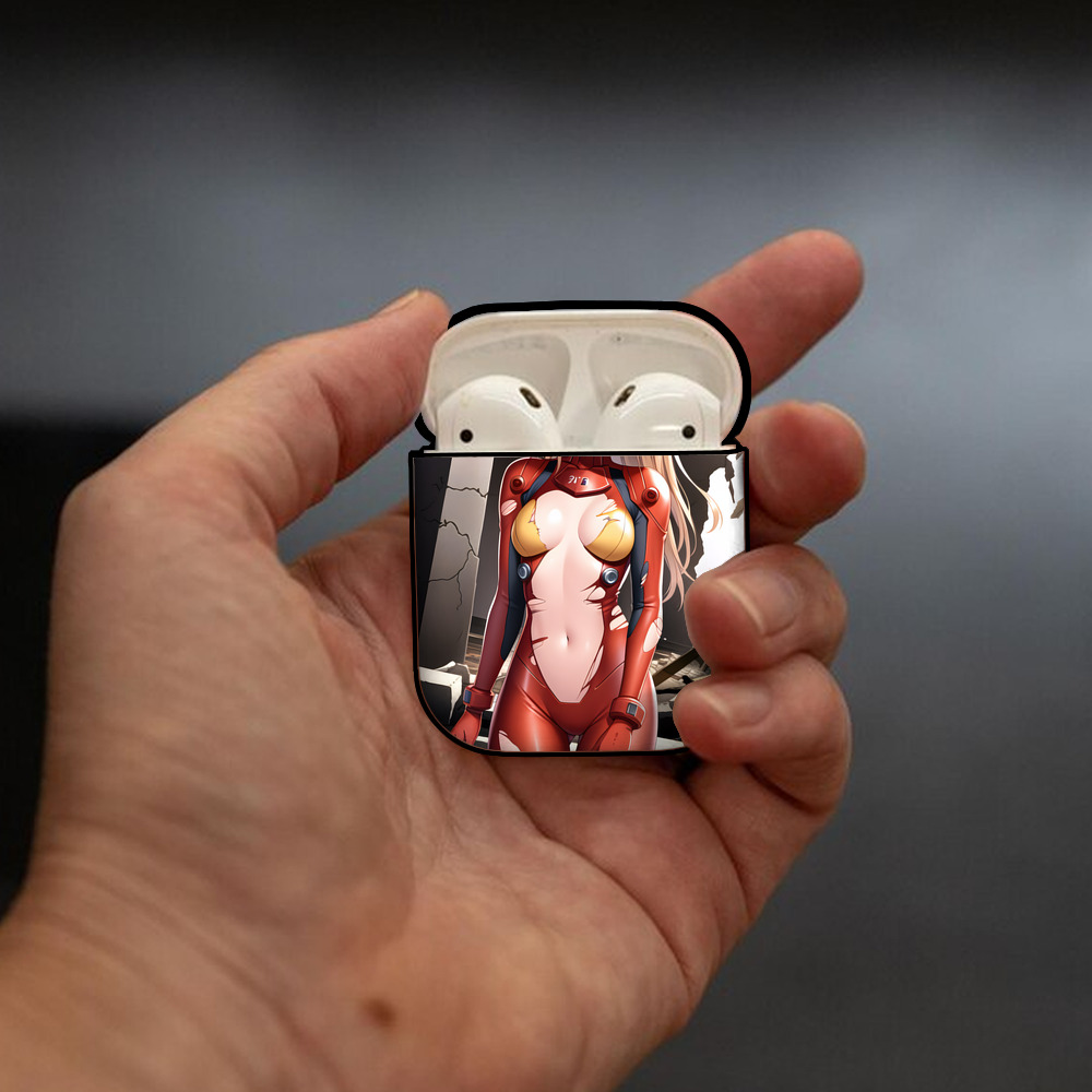 EVA 新世紀エヴァンゲリオン AirPods 第2世代保護ケース ハードシェル ブラック 耐衝撃・防指紋・カラビナ付き