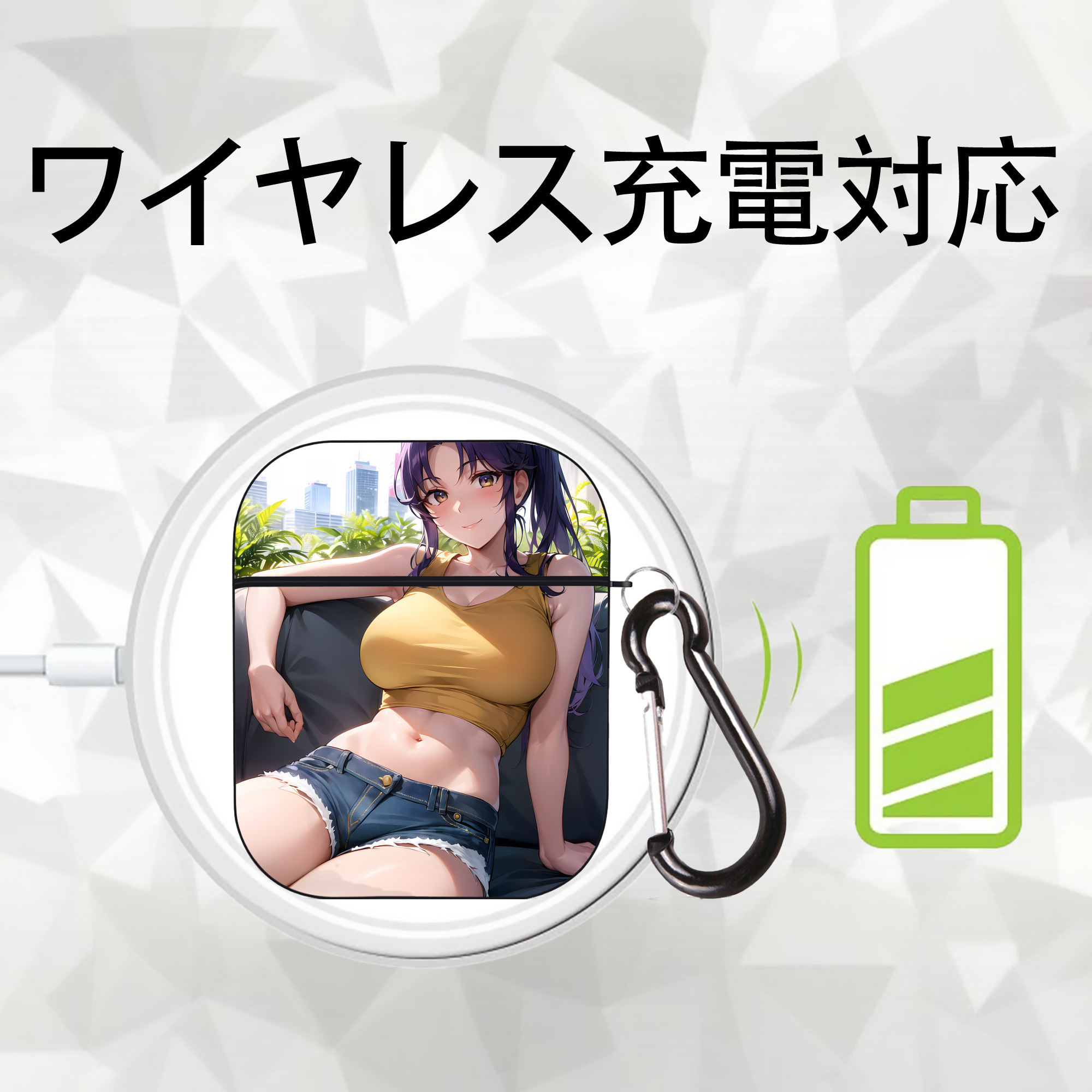 EVA 新世紀エヴァンゲリオン AirPods 第2世代保護ケース ハードシェル ブラック 耐衝撃・防指紋・カラビナ付き