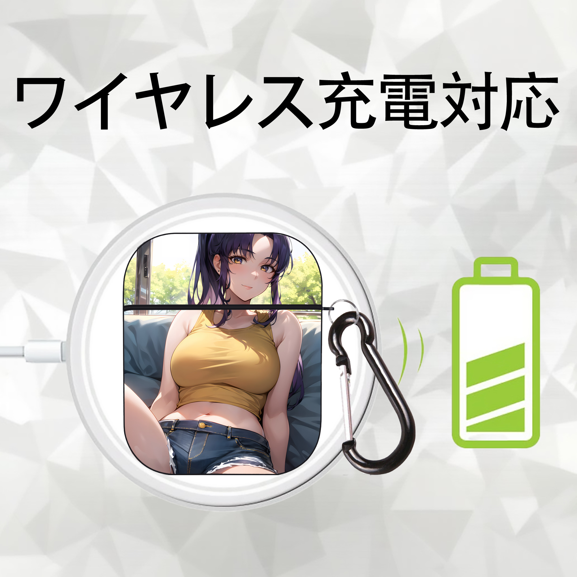 EVA 新世紀エヴァンゲリオン AirPods 第2世代保護ケース ハードシェル ブラック 耐衝撃・防指紋・カラビナ付き