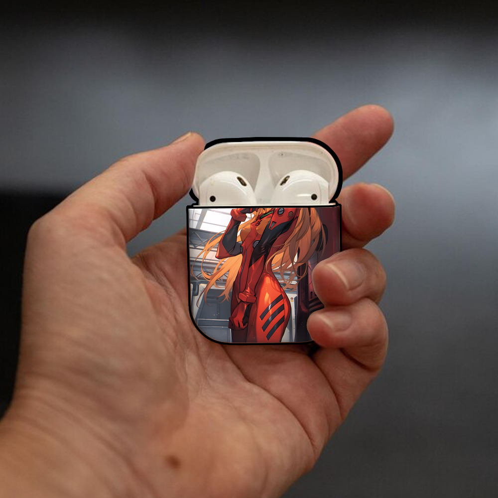 EVA 新世紀エヴァンゲリオン AirPods 第2世代保護ケース ハードシェル ブラック 耐衝撃・防指紋・カラビナ付き