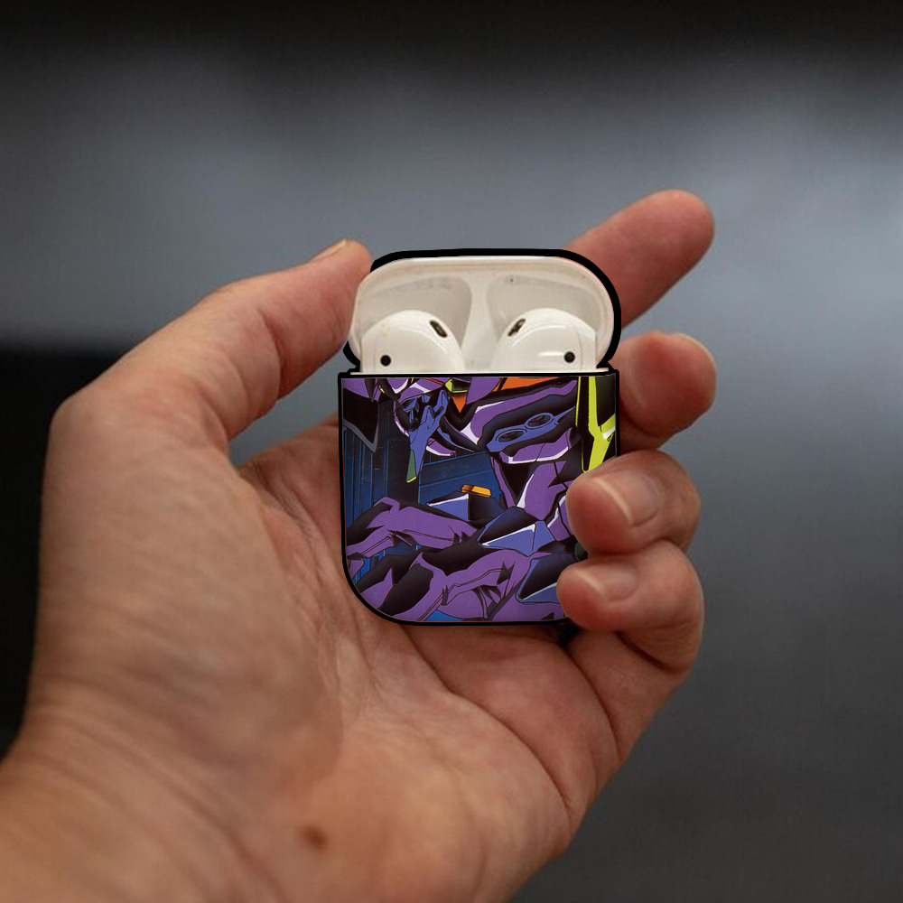 EVA 新世紀エヴァンゲリオン AirPods 第2世代保護ケース ハードシェル ブラック 耐衝撃・防指紋・カラビナ付き