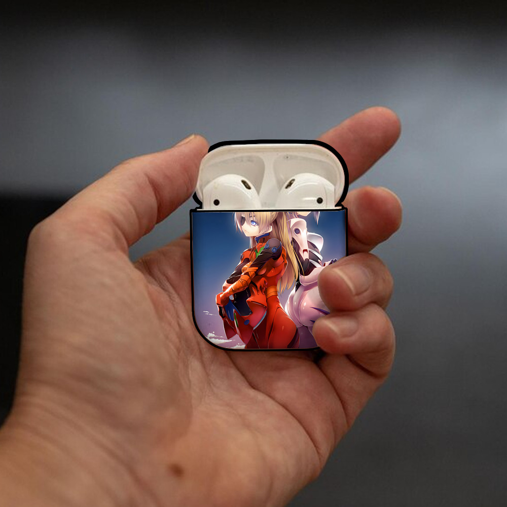 EVA 新世紀エヴァンゲリオン AirPods 第2世代保護ケース ハードシェル ブラック 耐衝撃・防指紋・カラビナ付き