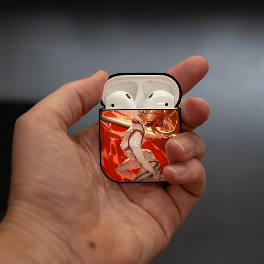 EVA 新世紀エヴァンゲリオン AirPods 第2世代保護ケース ハードシェル ブラック 耐衝撃・防指紋・カラビナ付き