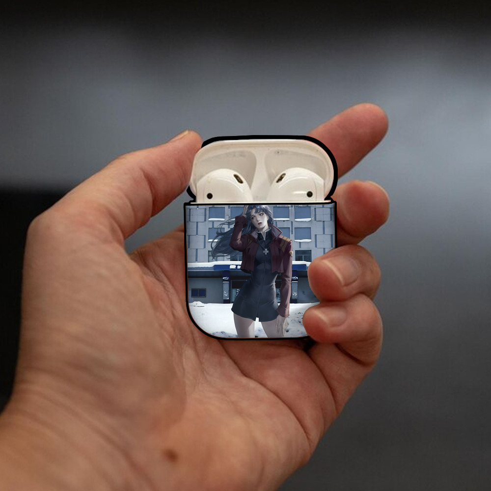 EVA 新世紀エヴァンゲリオン AirPods 第2世代保護ケース ハードシェル ブラック 耐衝撃・防指紋・カラビナ付き
