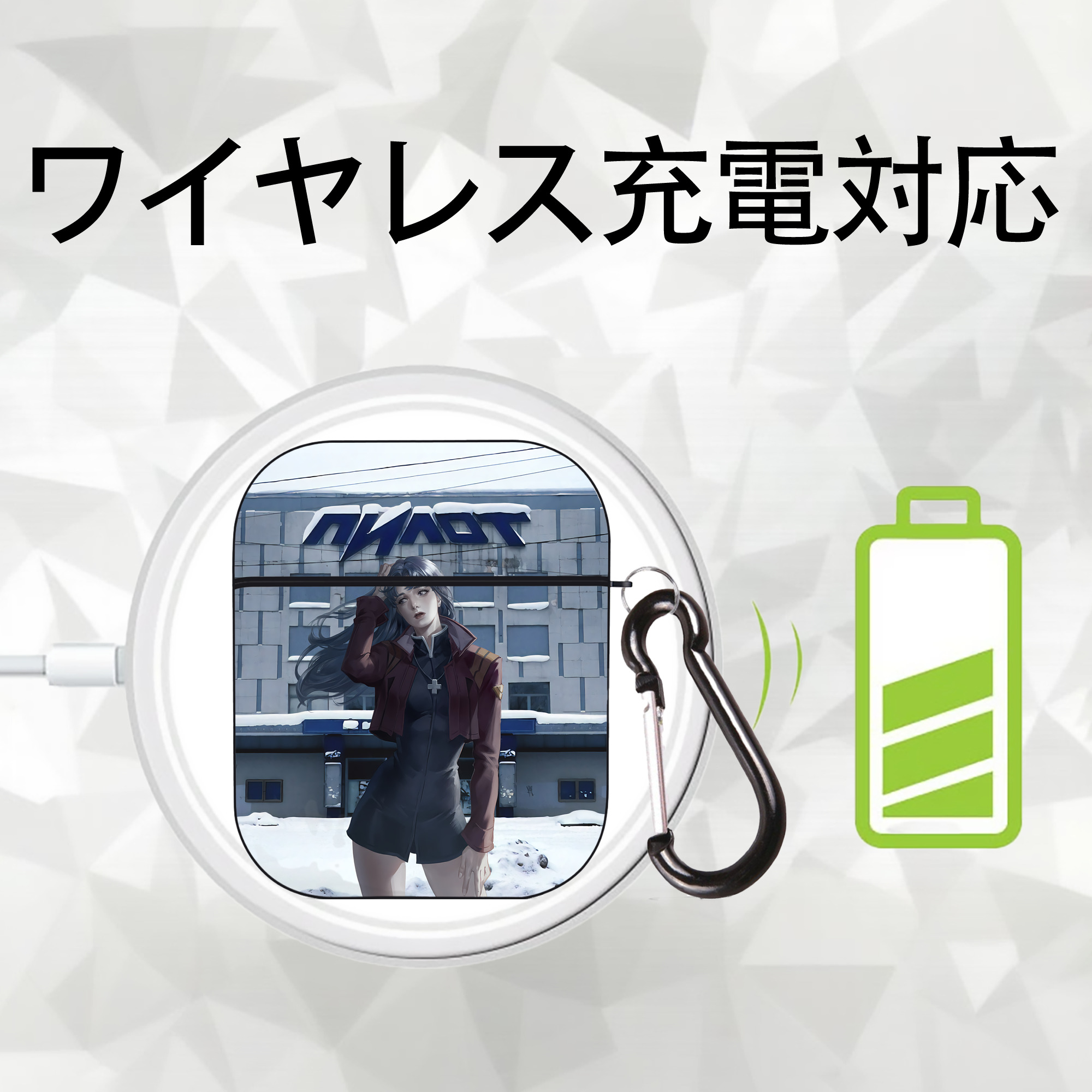 EVA 新世紀エヴァンゲリオン AirPods 第2世代保護ケース ハードシェル ブラック 耐衝撃・防指紋・カラビナ付き