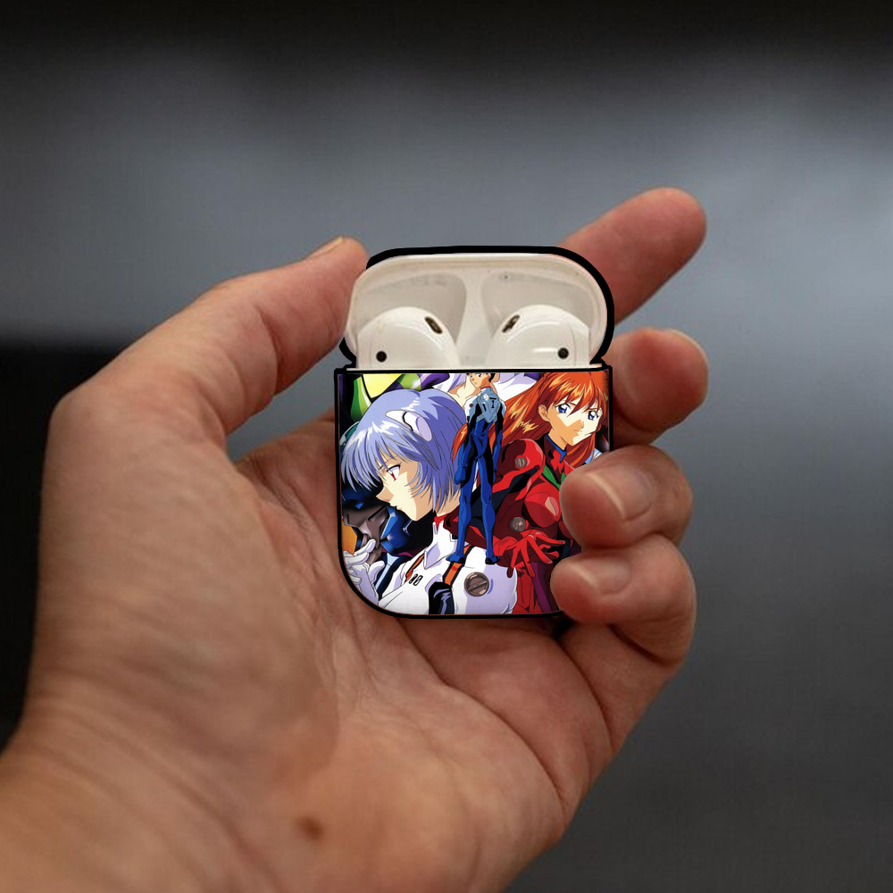 EVA 新世紀エヴァンゲリオン AirPods 第2世代保護ケース ハードシェル ブラック 耐衝撃・防指紋・カラビナ付き