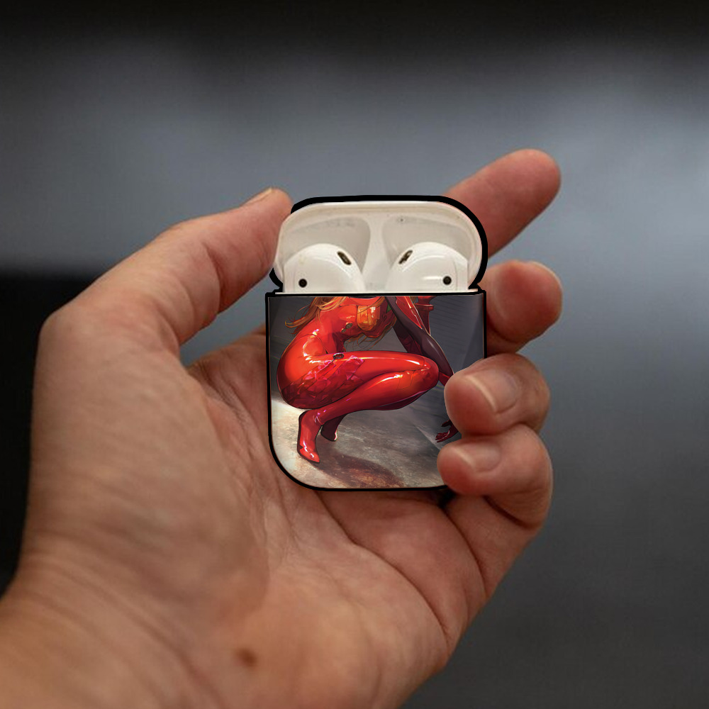 EVA 新世紀エヴァンゲリオン AirPods 第2世代保護ケース ハードシェル ブラック 耐衝撃・防指紋・カラビナ付き
