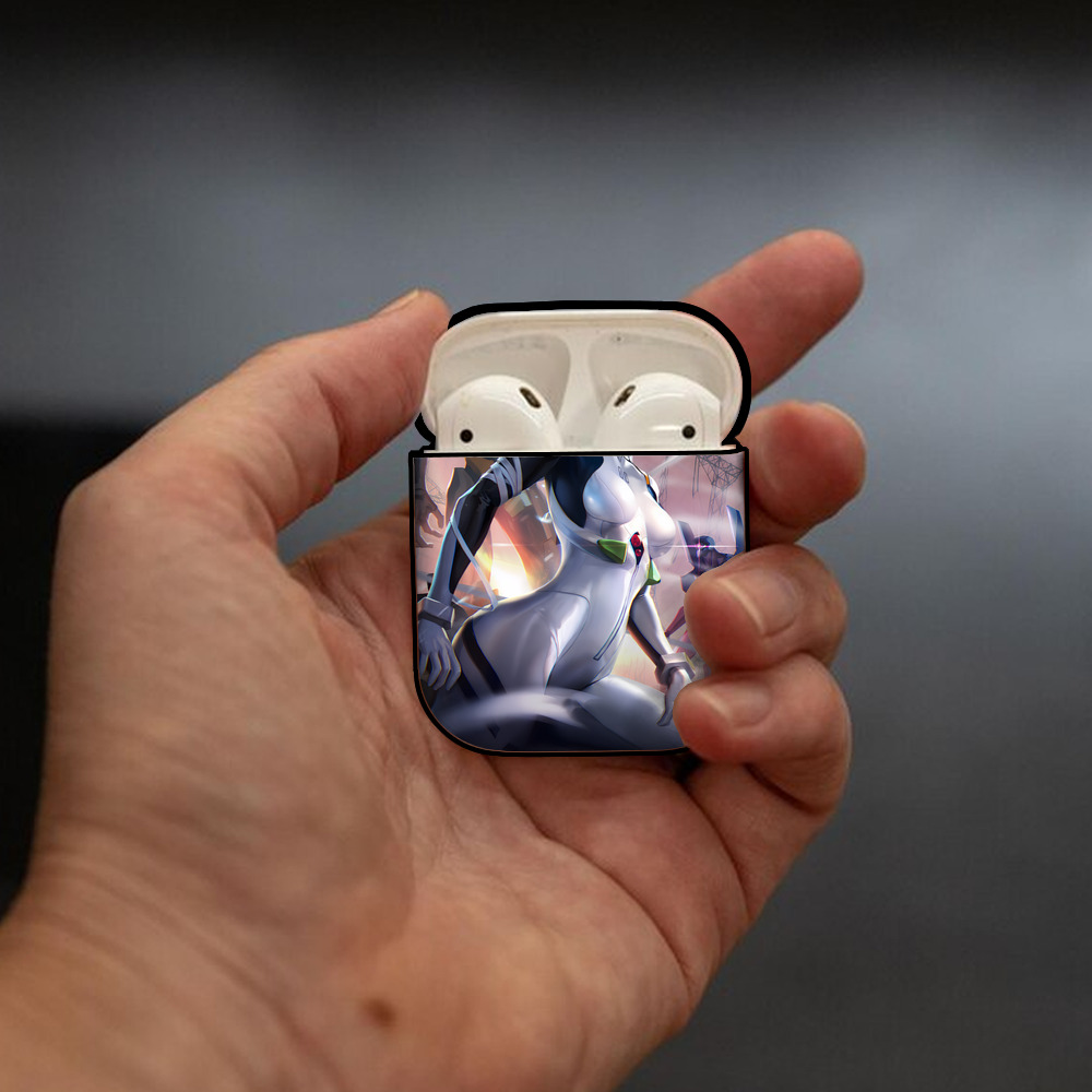 EVA 新世紀エヴァンゲリオン AirPods 第2世代保護ケース ハードシェル ブラック 耐衝撃・防指紋・カラビナ付き
