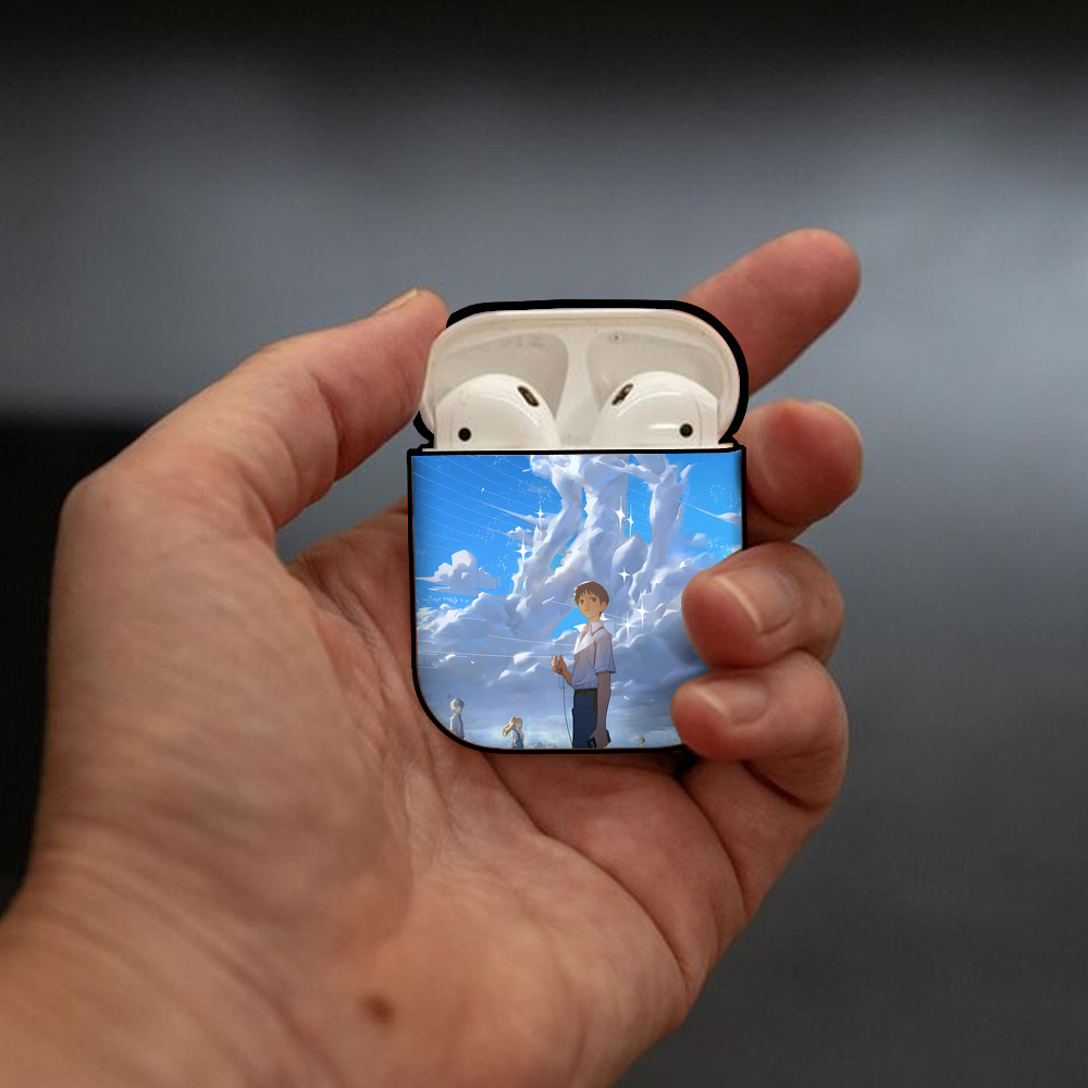 EVA 新世紀エヴァンゲリオン AirPods 第2世代保護ケース ハードシェル ブラック 耐衝撃・防指紋・カラビナ付き