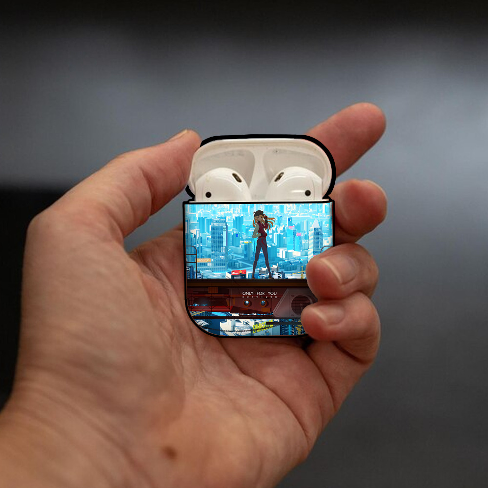 EVA 新世紀エヴァンゲリオン AirPods 第2世代保護ケース ハードシェル ブラック 耐衝撃・防指紋・カラビナ付き