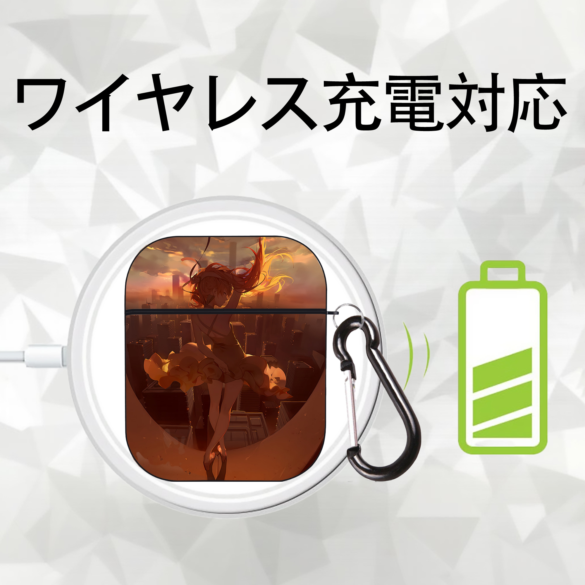 EVA 新世紀エヴァンゲリオン AirPods 第2世代保護ケース ハードシェル ブラック 耐衝撃・防指紋・カラビナ付き