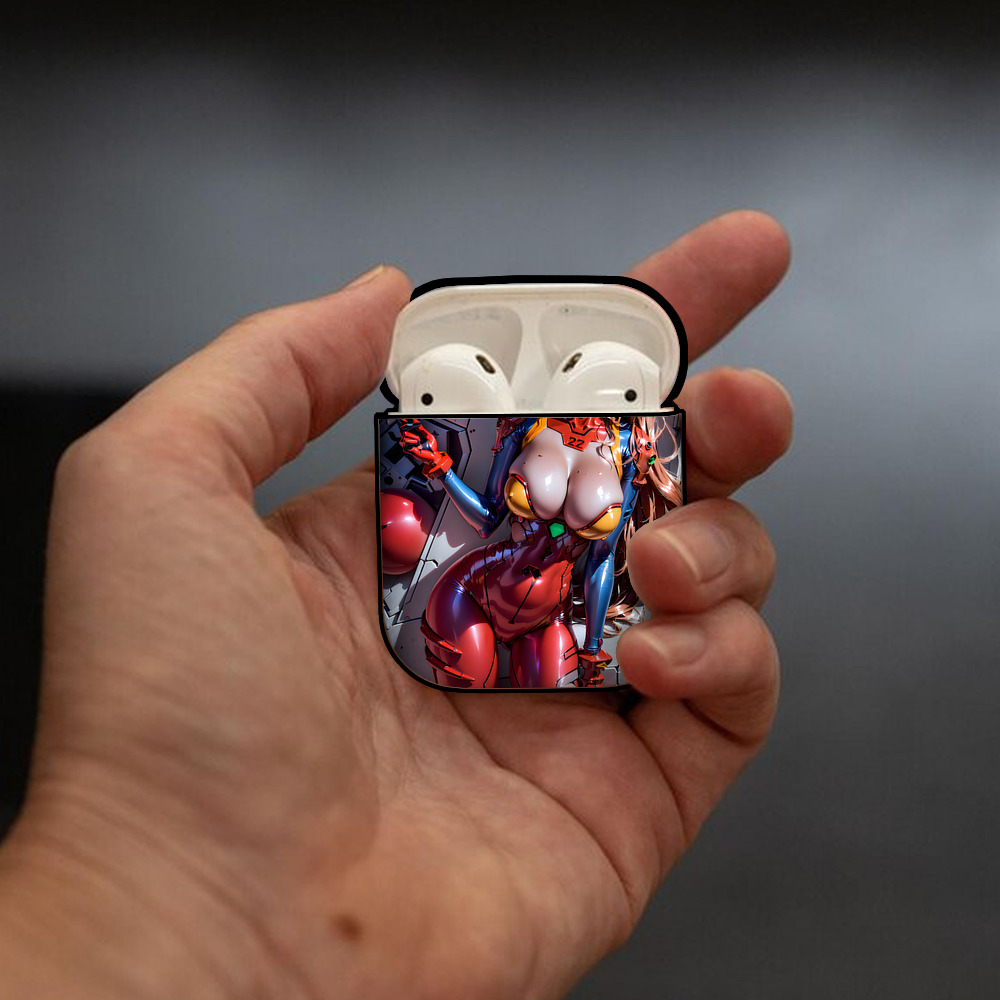 EVA 新世紀エヴァンゲリオン AirPods 第2世代保護ケース ハードシェル ブラック 耐衝撃・防指紋・カラビナ付き